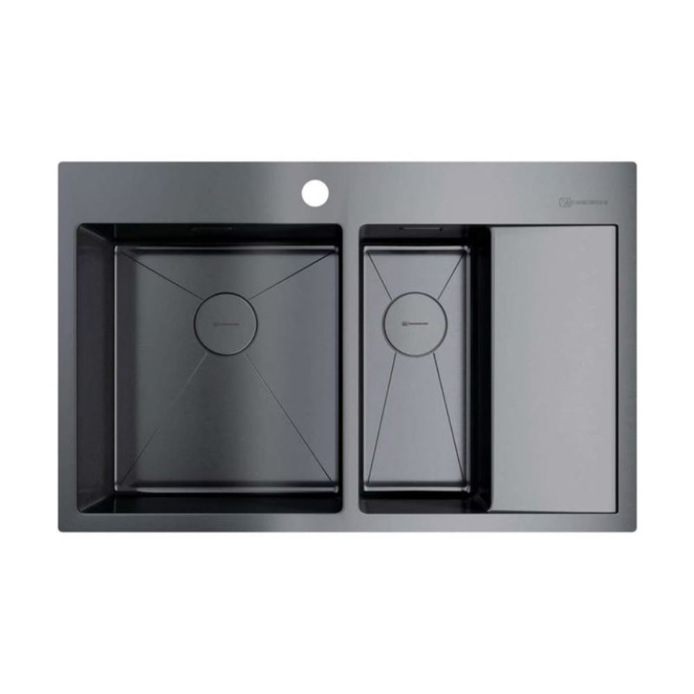 Мойка кухонная Omoikiri Akisame 78 левая Вороненая сталь 4973101