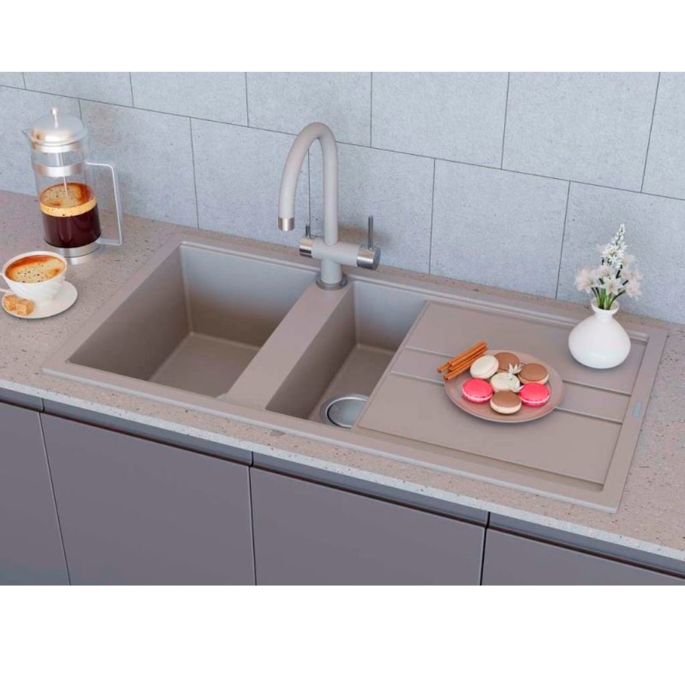 Мойка кухонная Omoikiri Kitagawa 100 Зелено-серый 4993252 — изображение 2