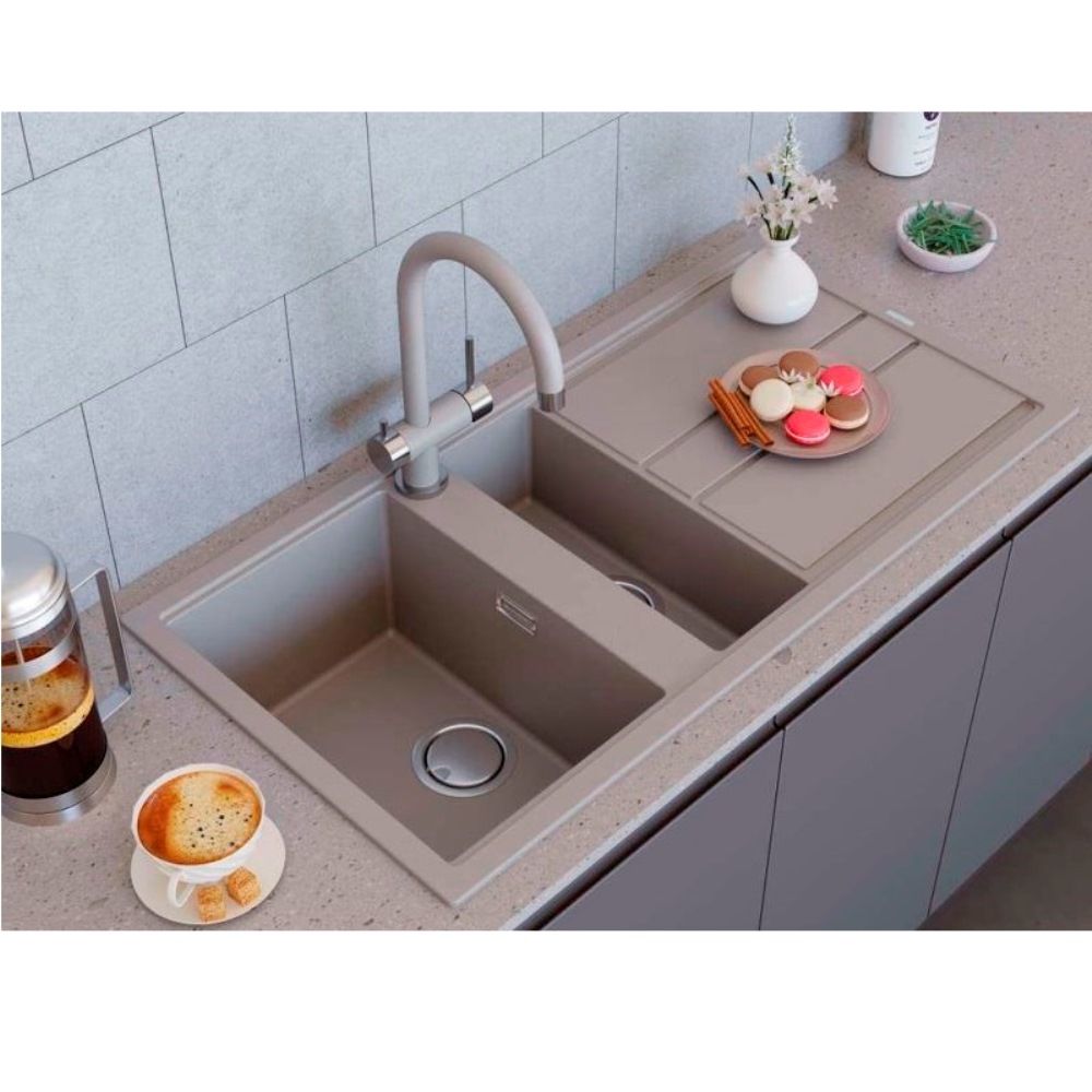 Мойка кухонная Omoikiri Kitagawa 100 Зелено-серый 4993252 — изображение 3