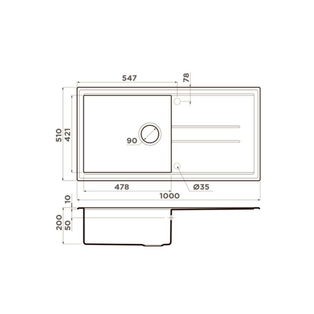 Мойка кухонная Omoikiri Tedori 100 Темный шоколад 4993920 — изображение 4