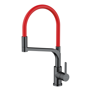 Смеситель для кухни Omoikiri Sinto 2 Plus Вороненая сталь / Красный 4994467