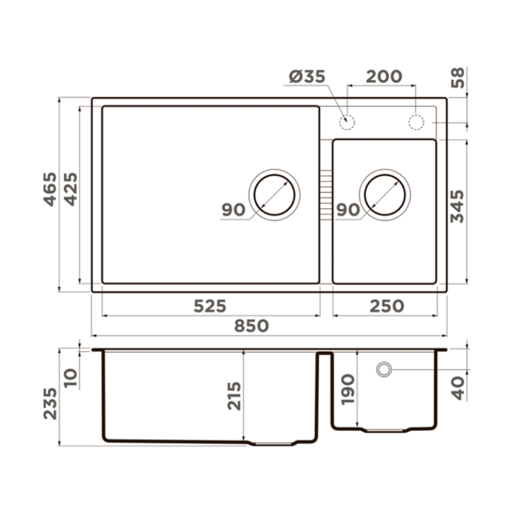 Мойка кухонная Omoikiri Tedori 85 Эспрессо 4997240 — изображение 4